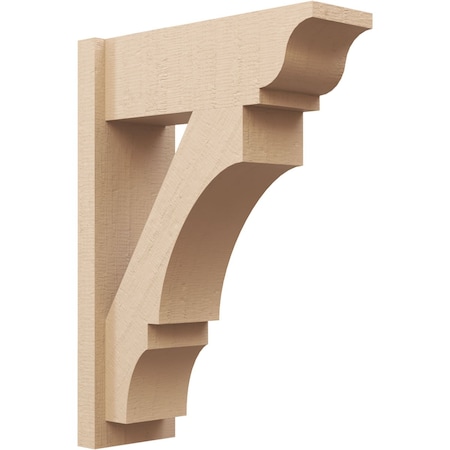 Ekena Millwork 8-in W x 22-in D x 30-in H Balboa Trad Rough Cedar Woodgrain TimberThane Outlooker, Primed Tan OUTUR080X22X30BOA04RCPR